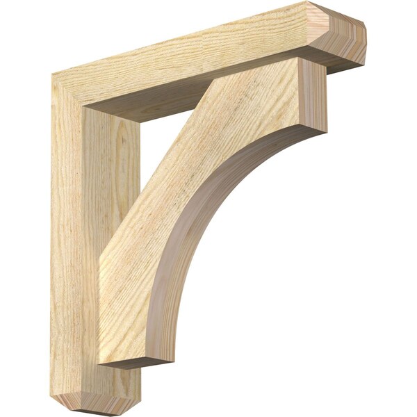 Ekena Millwork Westlake Craftsman Rough Sawn Bracket w/ Offset Brace, Douglas Fir, 4"W x 16"D x 16"H BKT0402X16X16WTL04RDF - main